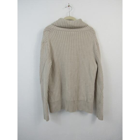 Rag & Bone Small Cream Merino Wool Turtleneck Sweater Textured Thick Cozy 100% - Picture 7 of 8